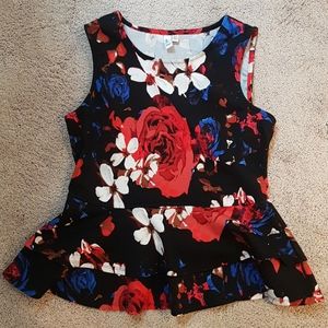 Jules & Leopold floral sleeveless top